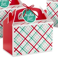 Oh What Fun Plaid 3-Pack Christmas Gable Boxes for only USD 6.99 | Hallmark