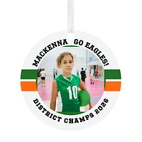 Volleyball Round Metal Personalized Ornament, Custom Photo and Text for only USD 17.99 | Hallmark