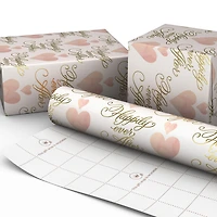 Hearts and Happily Ever After on Blush Wrapping Paper Roll, 20 sq. ft. for only USD 4.99 | Hallmark