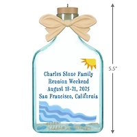 A Day at the Beach Sun & Waves Personalized Ornament