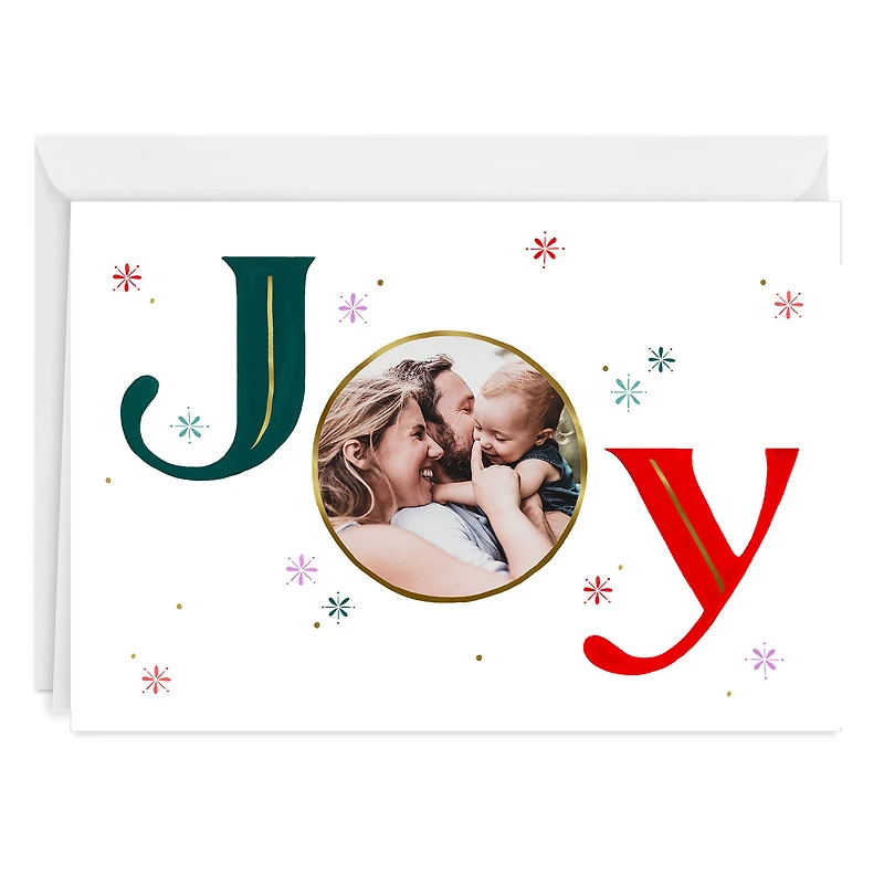 Joy and Snowflakes Custom Christmas Card for only USD 4.99 | Hallmark