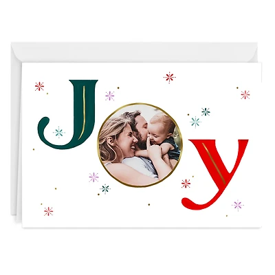 Joy and Snowflakes Custom Christmas Card for only USD 4.99 | Hallmark