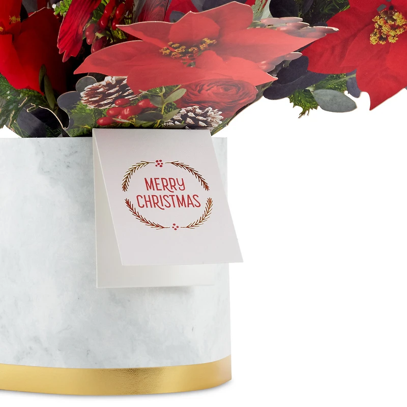 Merry Christmas Poinsettia Flower Bouquet 3D Pop-Up Christmas Card for only USD 12.99 | Hallmark