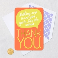 Orange and Yellow Word Bubble Thank You Card for only USD 2.99 | Hallmark