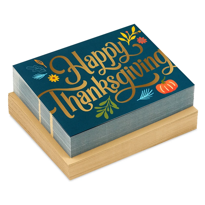 Festive Fall Leaves Boxed Blank Thanksgiving Notes, Pack of 40 for only USD 12.99 | Hallmark