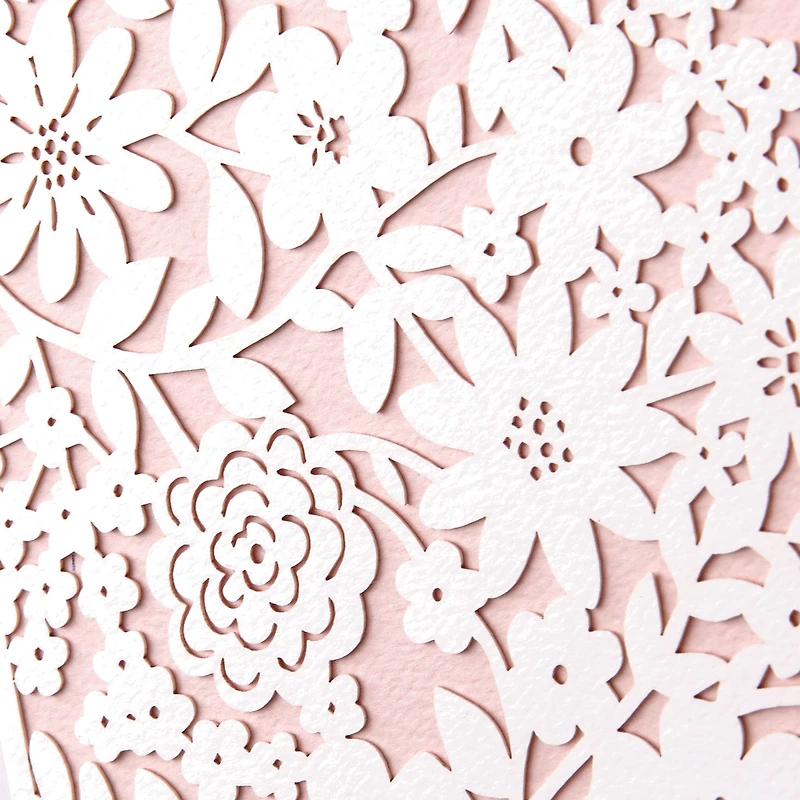 White Flowers on Blush Pink Blank Card for only USD 7.59 | Hallmark