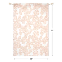 28" Pink Roses on Ivory Wedding Canvas Gift Sack With Gift Tag for only USD 14.99 | Hallmark