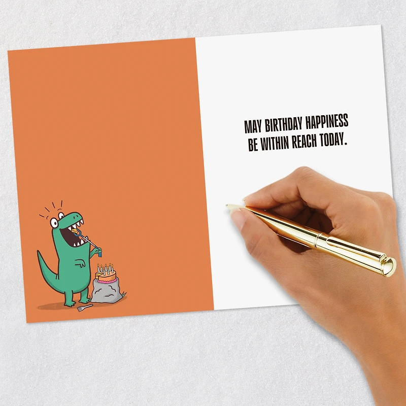 T-Rex Eating Cake Funny Birthday Card for only USD 3.99 | Hallmark