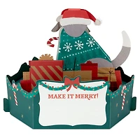 Make It Merry Santa Puppy Dog Musical 3D Pop-Up Christmas Card With Motion for only USD 11.99 | Hallmark