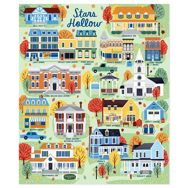Gilmore Girls Stars Hollow Map Blanket, 50x60 for only USD 44.99 | Hallmark