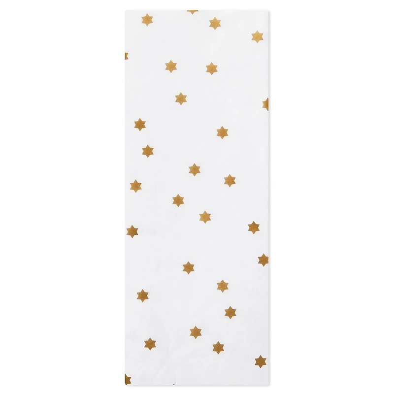 Gold Stars of David on White Hanukkah Tissue Paper, 6 sheets for only USD 1.99 | Hallmark