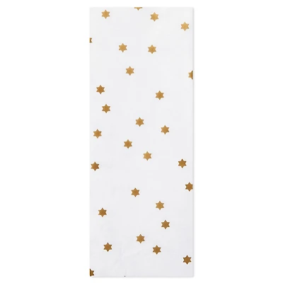 Gold Stars of David on White Hanukkah Tissue Paper, 6 sheets for only USD 1.99 | Hallmark