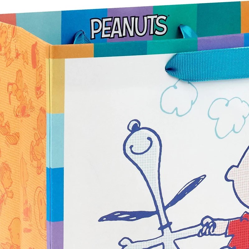 9.6" Peanuts® 75th Anniversary Happy Dance Medium Gift Bag for only USD 3.49 | Hallmark