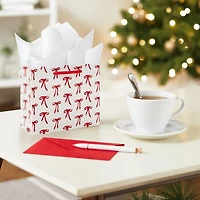 5.5" Red Bows on White Small Christmas Gift Bag for only USD 2.49 | Hallmark
