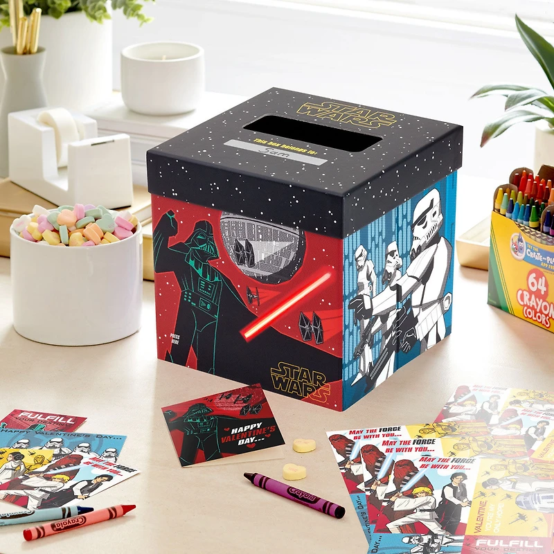 Star Wars™ Kids Classroom Valentines Set With Cards and Light-Up Mailbox With Sound for only USD 19.99 | Hallmark