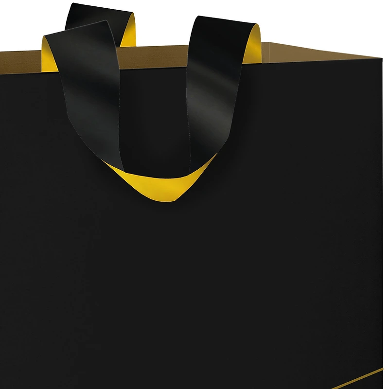10.4" Gold Lines on Black Large Square Gift Bag for only USD 7.79 | Hallmark