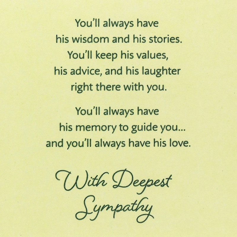 Wisdom, Memories and Love Sympathy Card for Loss of Grandpa for only USD 4.59 | Hallmark