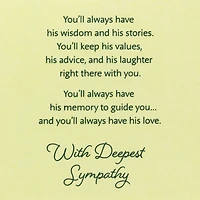 Wisdom, Memories and Love Sympathy Card for Loss of Grandpa for only USD 4.59 | Hallmark
