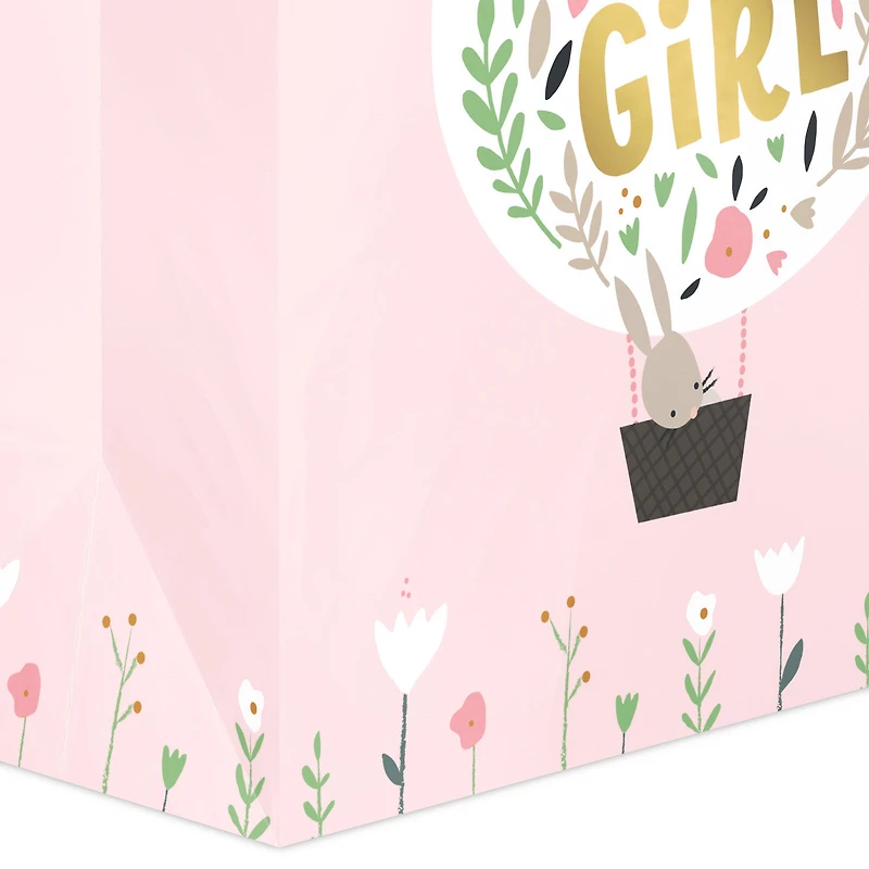 13" Bunny in Hot Air Balloon Baby Girl Large Gift Bag for only USD 4.99 | Hallmark