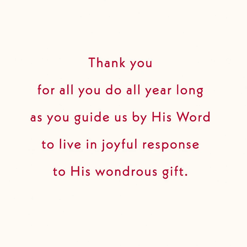 Thank You for All You Do Religious Christmas Card for Pastor for only USD 2.99 | Hallmark