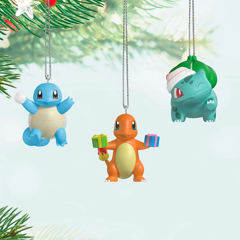 Mini Pokémon Squirtle, Charmander, Bulbasaur Ornaments, Set of 3 for only USD 34.99 | Hallmark