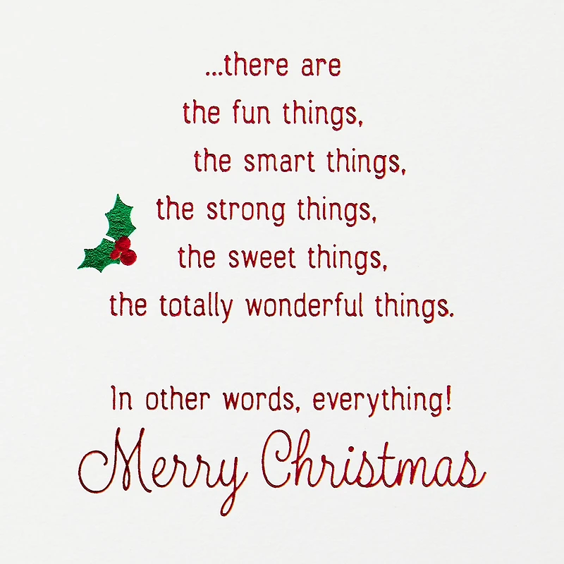 Disney Minnie Mouse Love Everything About You Christmas Card for Daughter for only USD 5.59 | Hallmark
