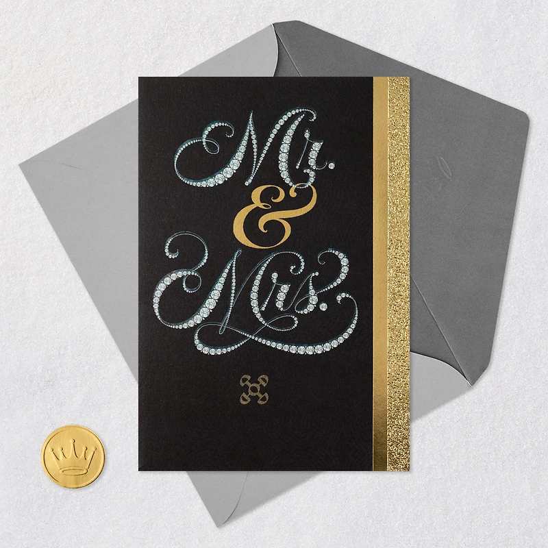 Mr. & Mrs. Linked Hearts Wedding Card for only USD 4.99 | Hallmark