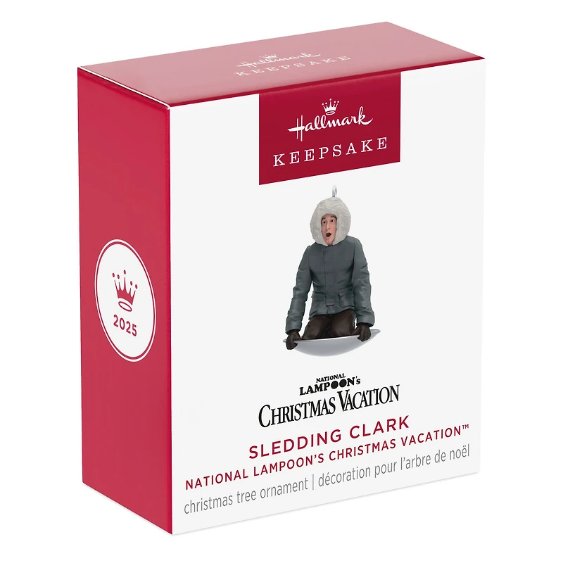 Mini National Lampoon's Christmas Vacation™ Sledding Clark Ornament, 1.25" for only USD 13.99 | Hallmark