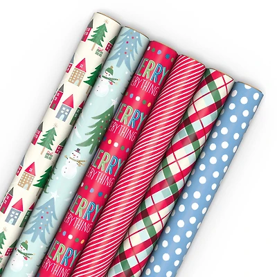 Colorful Christmas 6-Pack Wrapping Paper, 180 sq. ft. for only USD 29.99 | Hallmark
