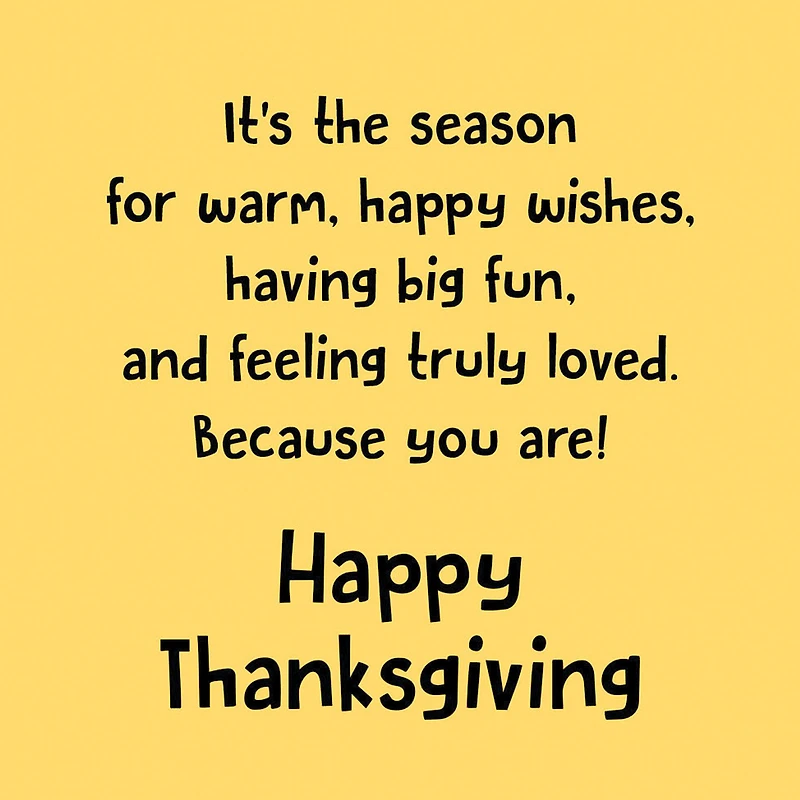 It's the Season for Feeling Loved Thanksgiving Card for Kids for only USD 0.99 | Hallmark