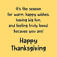It's the Season for Feeling Loved Thanksgiving Card for Kids for only USD 0.99 | Hallmark