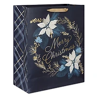 15.5" Merry Christmas Wreath on Navy Extra-Large Gift Bag for only USD 5.49 | Hallmark