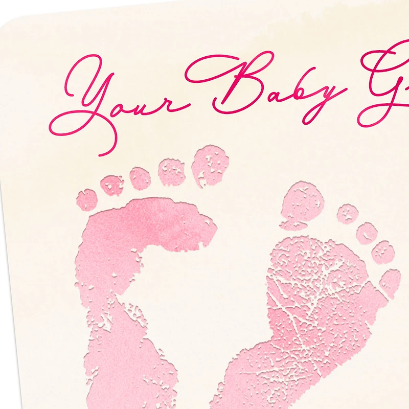 Footprints on Your Heart New Baby Girl Card for only USD 2.99 | Hallmark