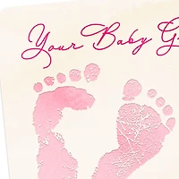 Footprints on Your Heart New Baby Girl Card for only USD 2.99 | Hallmark