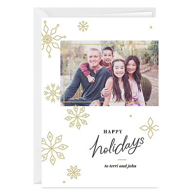 Elegant Snowflakes Custom Holiday Card for only USD 4.99 | Hallmark