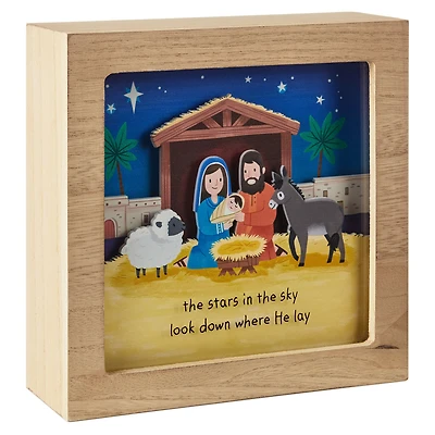 Manger Scene Musical Shadow Box With Light, 7x7 for only USD 32.99 | Hallmark