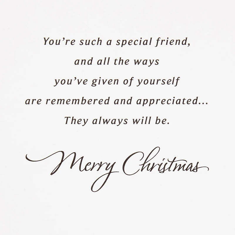 You're Remembered and Appreciated Christmas Card for Friend for only USD 3.99 | Hallmark