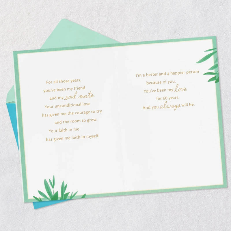 My Friend and My Soulmate 60th Anniversary Card for Spouse for only USD 6.59 | Hallmark