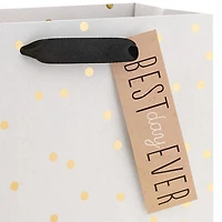 9.6" Ivory With Gold Dots Medium Gift Bag for only USD 3.99 | Hallmark