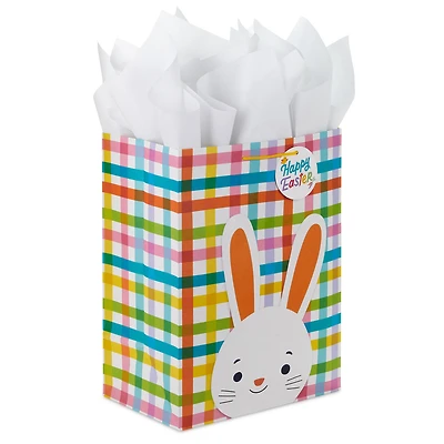 17" Bunny on Plaid Extra-Large Easter Gift Bag With Tissue Paper for only USD 9.99 | Hallmark
