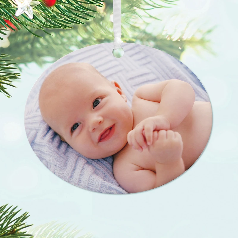 Horizontal Oval Metal Personalized Ornament, Custom Photo for only USD 17.99 | Hallmark