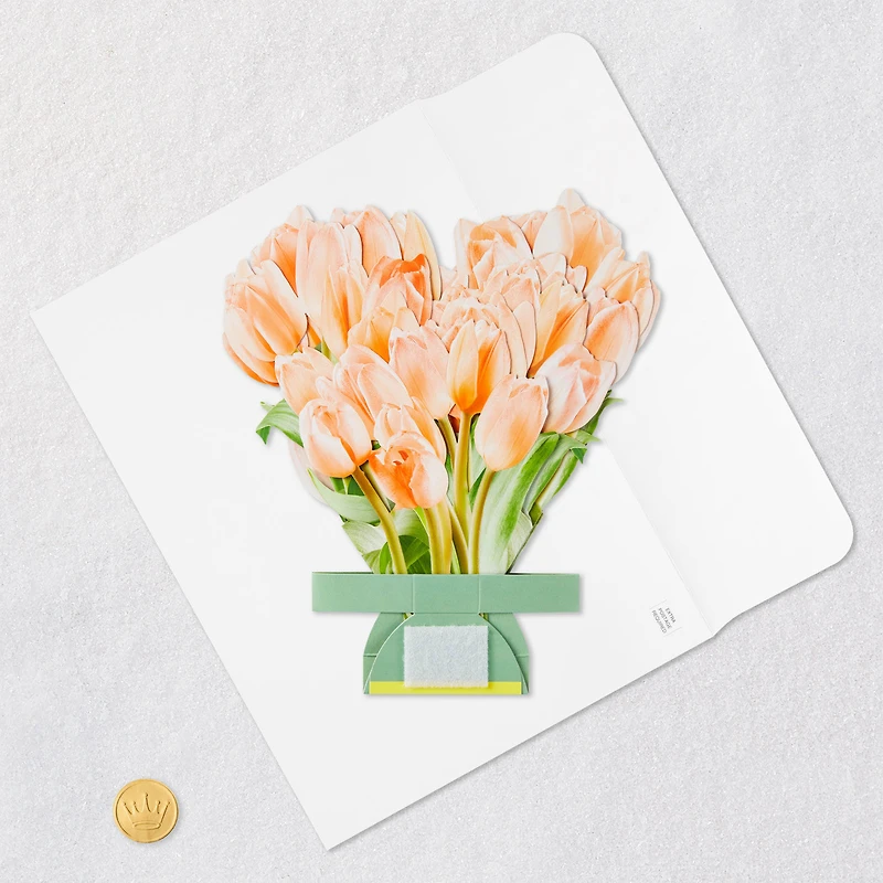 Build-a-Bouquet Peach Tulips Pop-Up Paper Flowers for only USD 9.99 | Hallmark