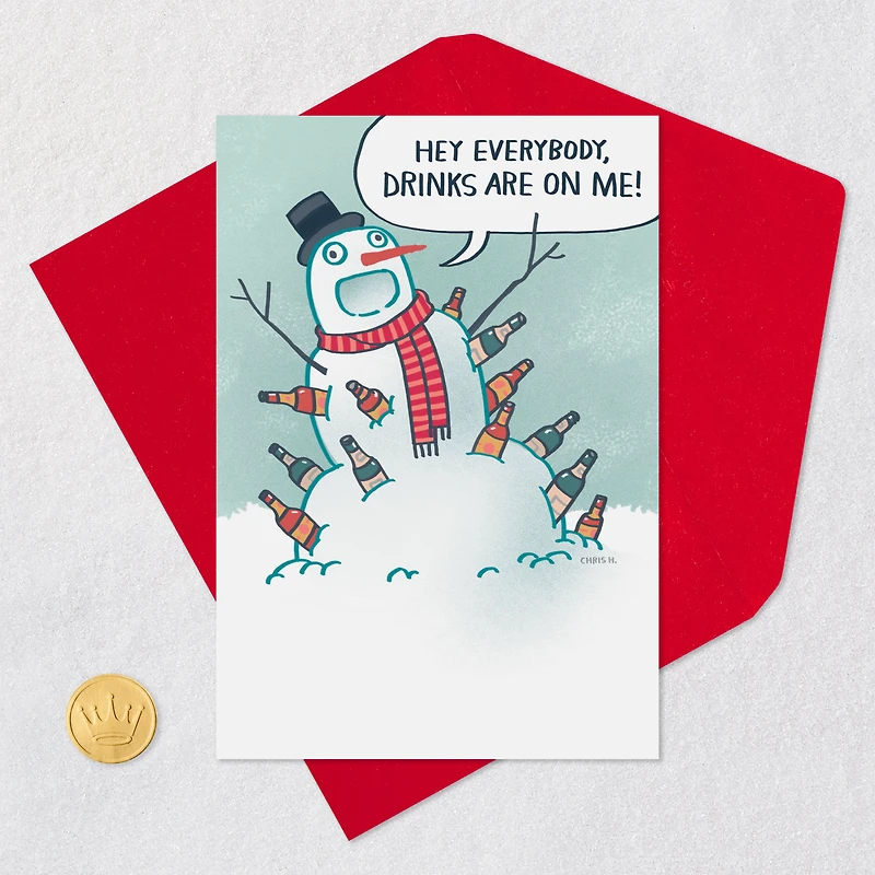 Beer Snowman Funny Holiday Card for only USD 3.69 | Hallmark