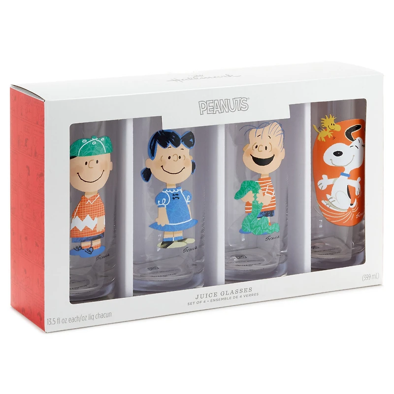 Peanuts® Snoopy and Friends Tall Drinking Glasses, Set of 4 for only USD 44.99 | Hallmark