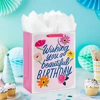 13" Floral Beauty on Pink Large Birthday Gift Bag for only USD 4.49 | Hallmark