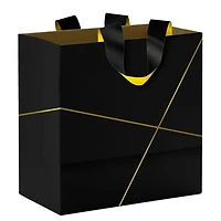 5.5" Gold Lines on Black Small Square Gift Bag for only USD 5.49 | Hallmark