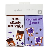 Peanut Butter and Jelly Better Together Funny Crew Socks for only USD 12.99 | Hallmark