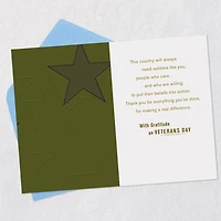 U.S. Army Thank You for Your Service Veterans Day Card for only USD 2.99 | Hallmark