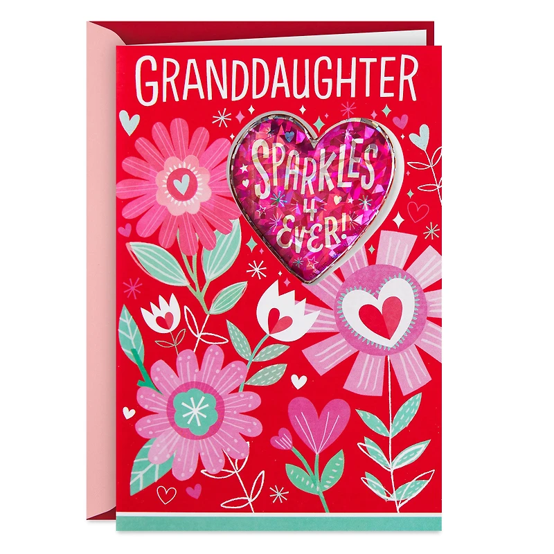 Sparkles Forever Granddaughter Valentine's Day Card With Sticker for only USD 4.99 | Hallmark