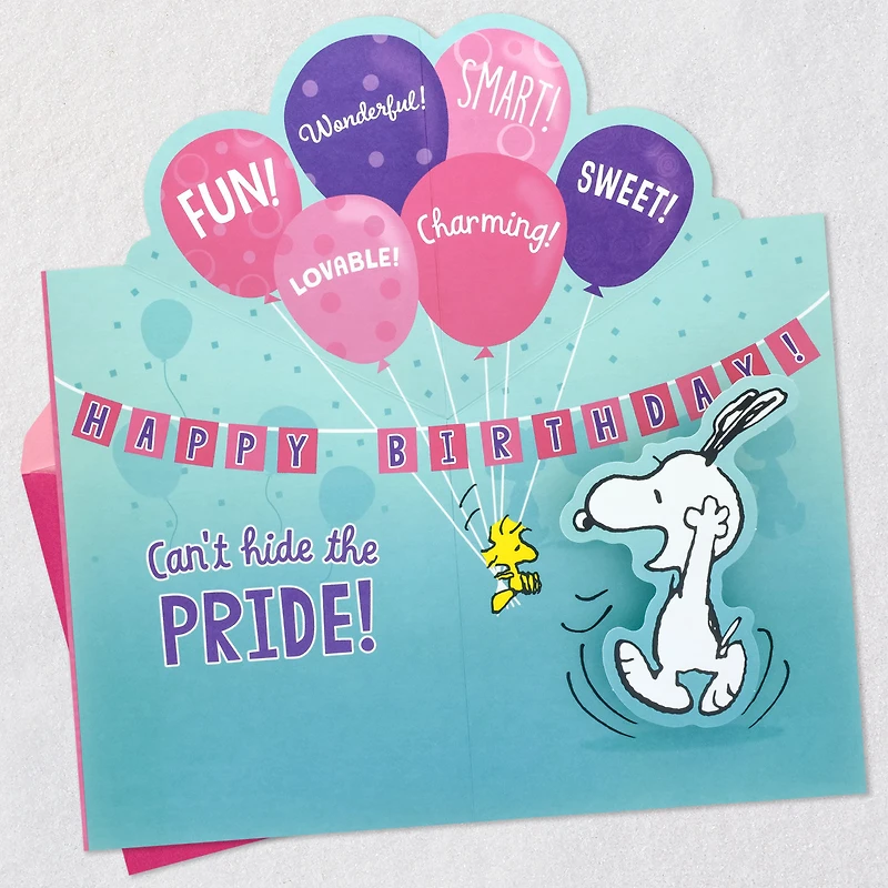 Peanuts® Snoopy Can't Hide the Pride Pop-Up Birthday Card for Niece for only USD 5.59 | Hallmark
